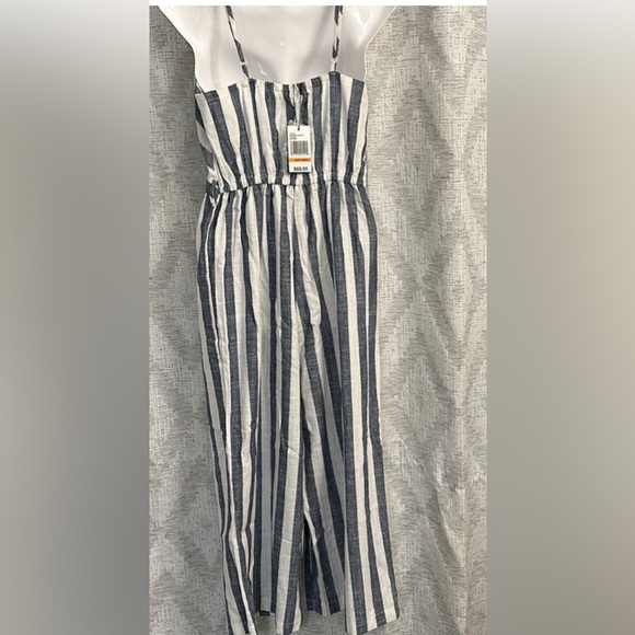 Kensie Blue and White Striped Jumpsuit Size Small NWT - Picture 3 of 4